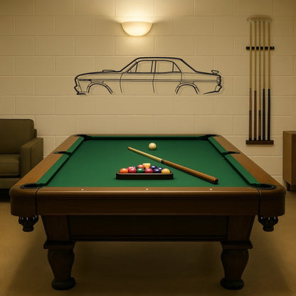 Ford Falcon XY GT Metal Wall Art Silhouette