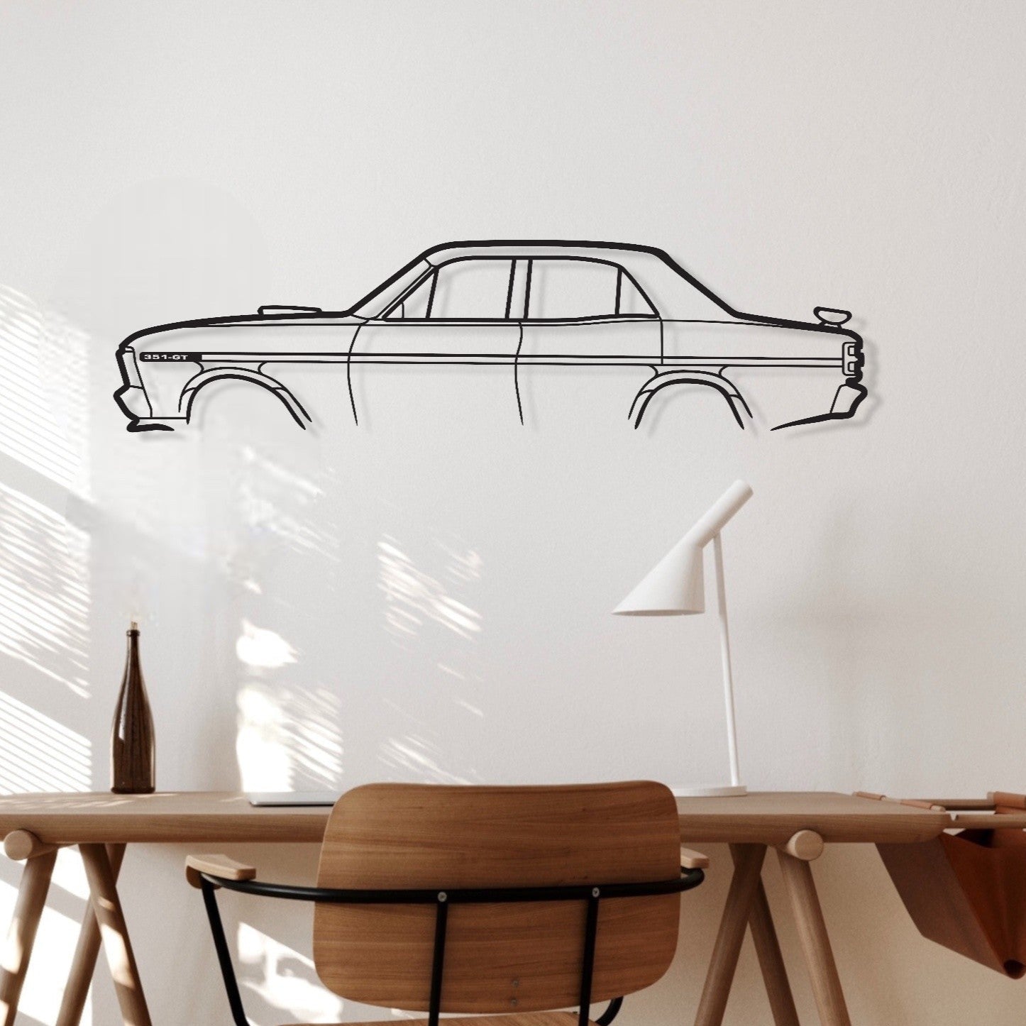 Ford Falcon XY GT Metal Wall Art Silhouette