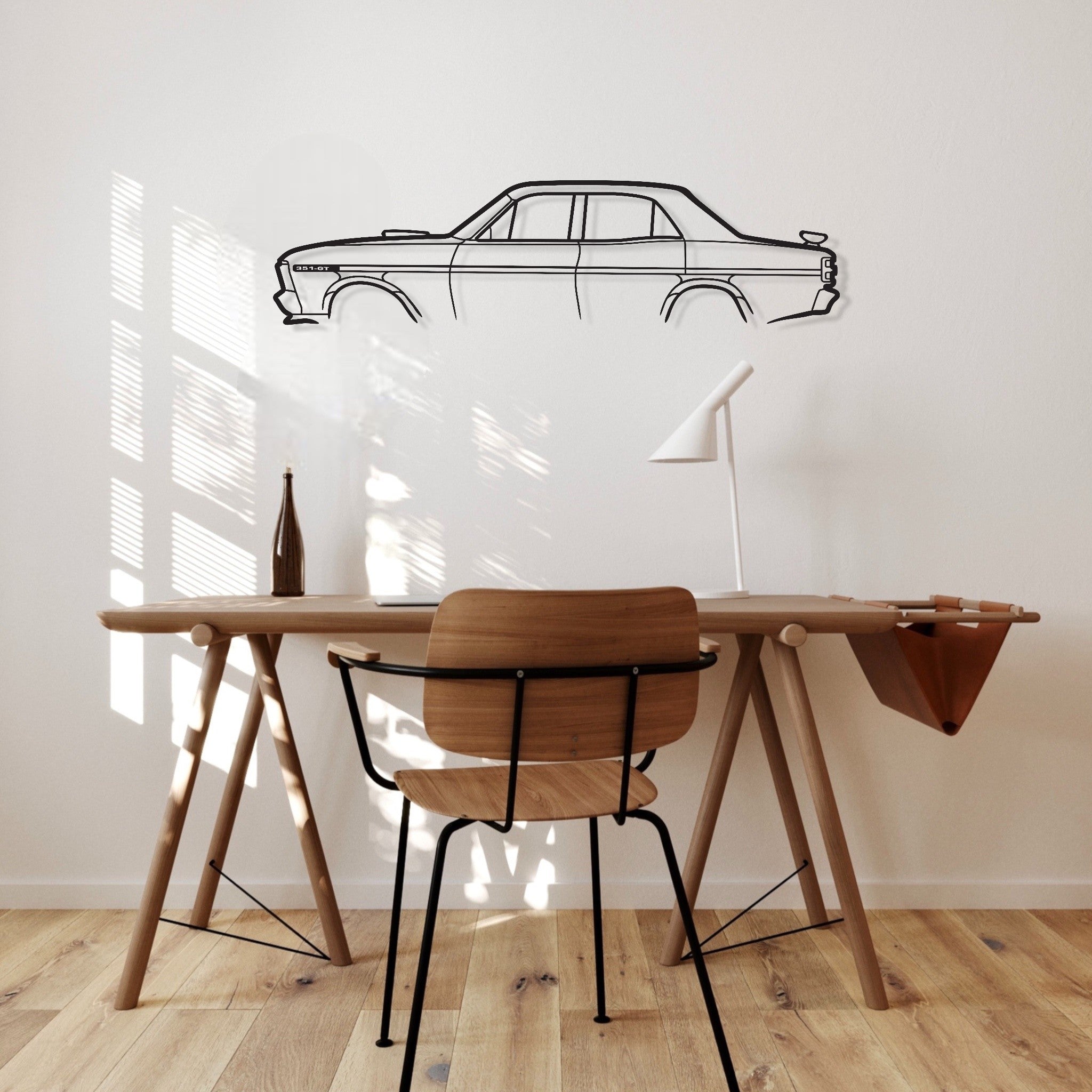 Ford Falcon XY GT Metal Wall Art Silhouette
