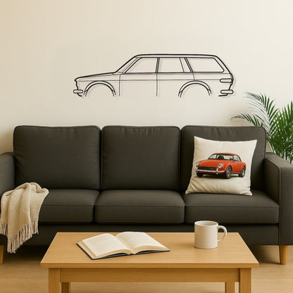 Datsun 1600 Wagon Metal Wall Art Silhouette