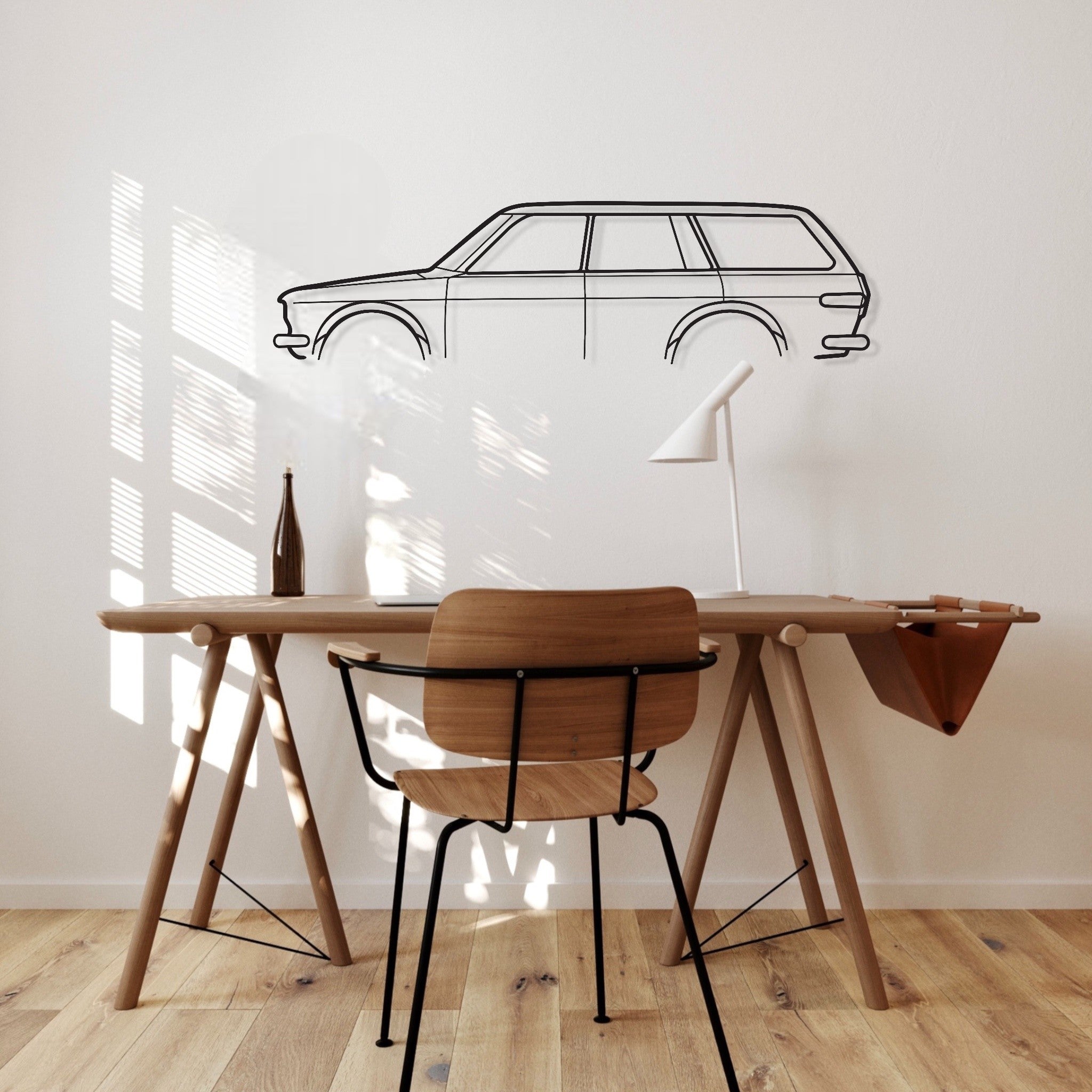 Datsun 1600 Wagon Metal Wall Art Silhouette