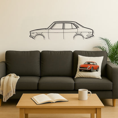 Mazda RX2 4 Door Metal Wall Art Silhouette