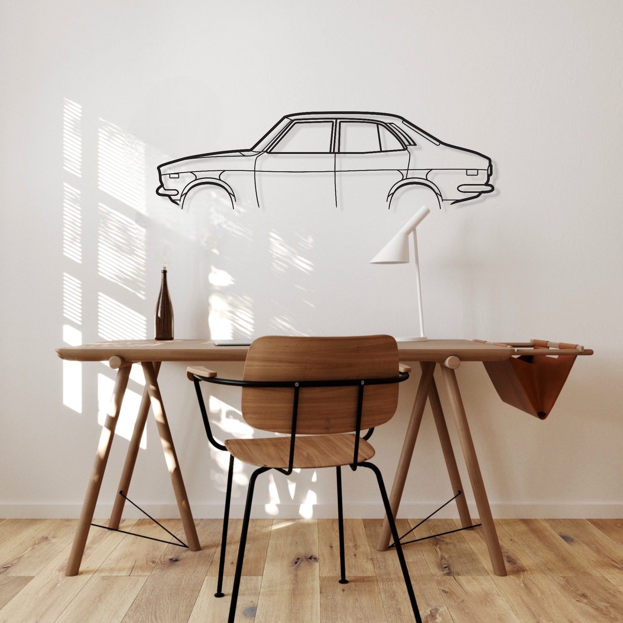 Mazda RX2 4 Door Metal Wall Art Silhouette