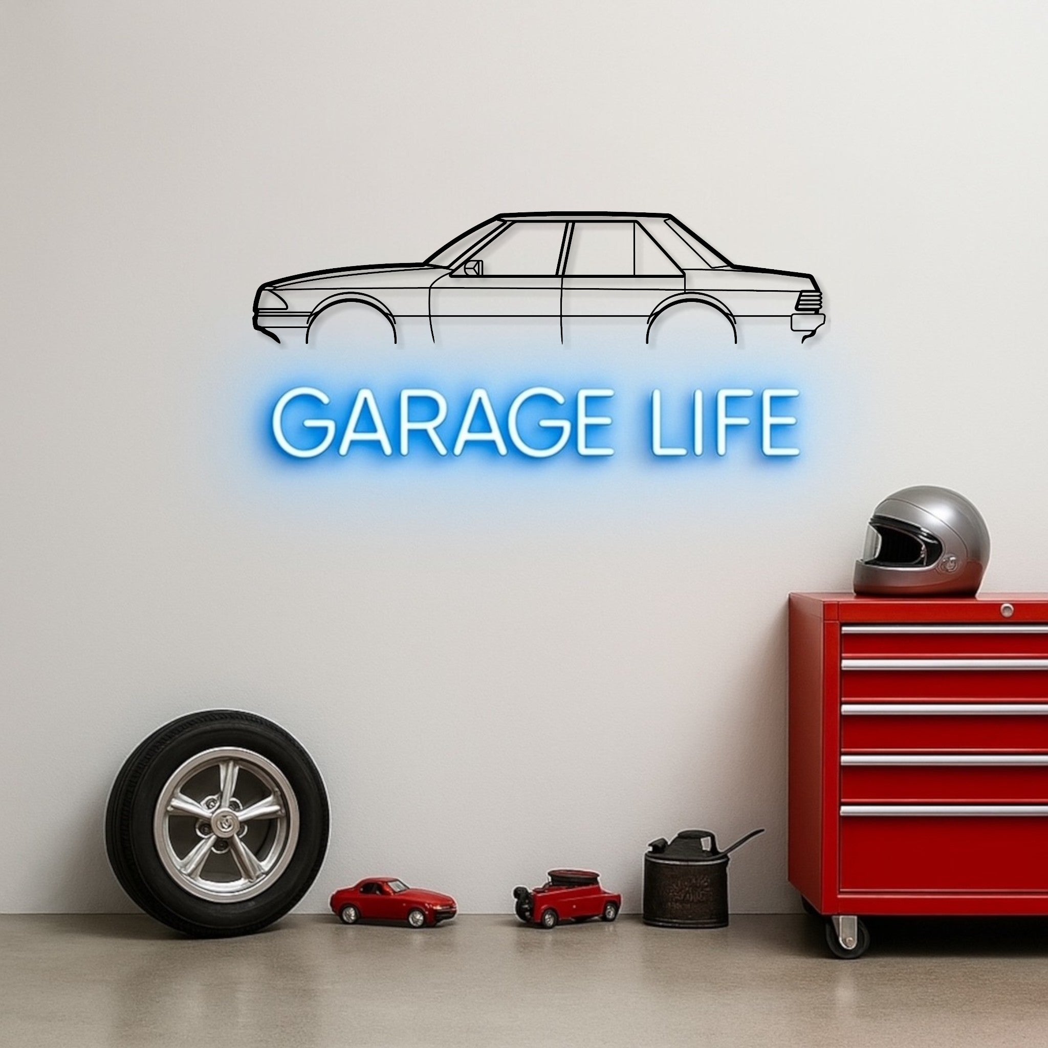 Ford Falcon XE Metal Wall Art Silhouette