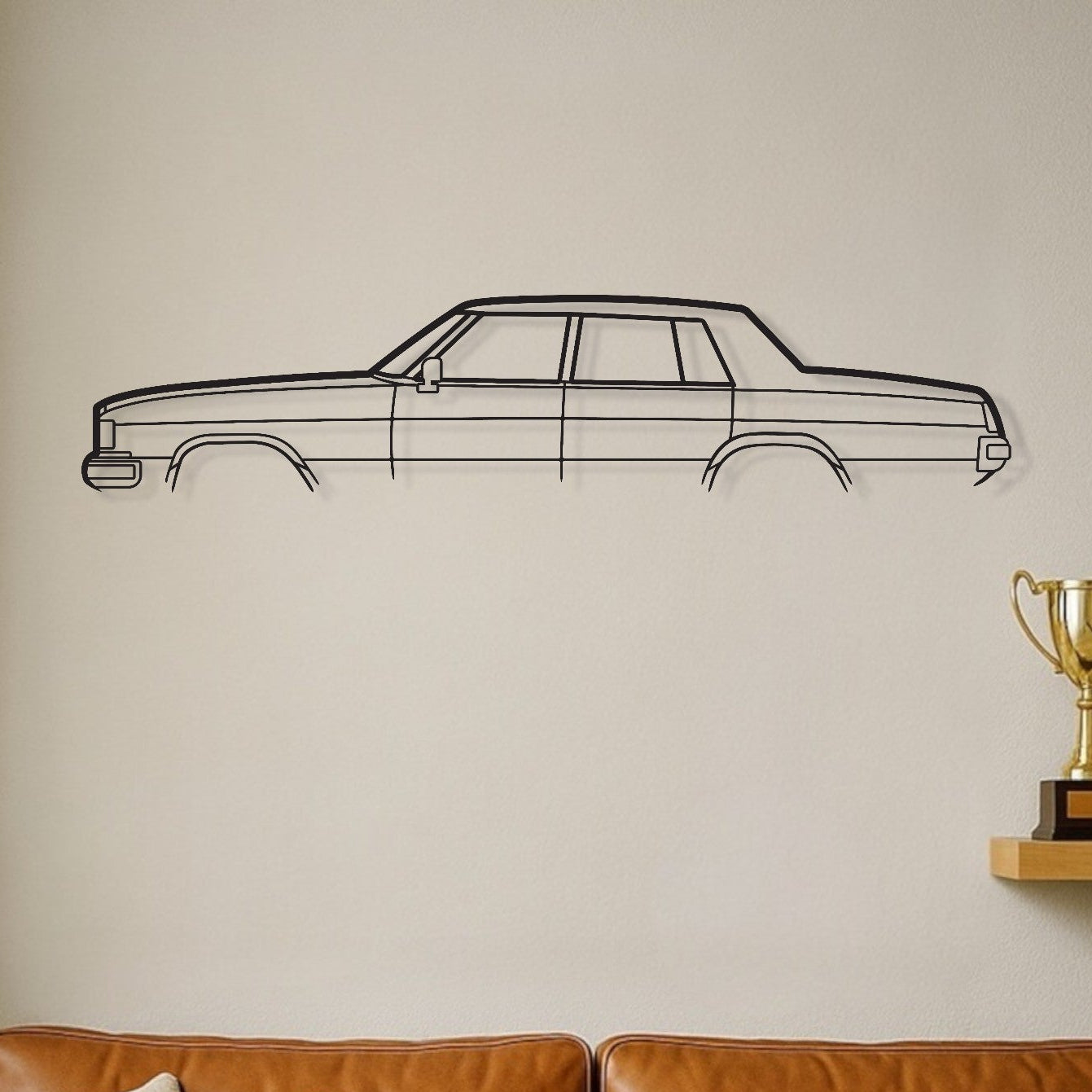 Holden Statesman De Ville 1976 Metal Wall Art Silhouette