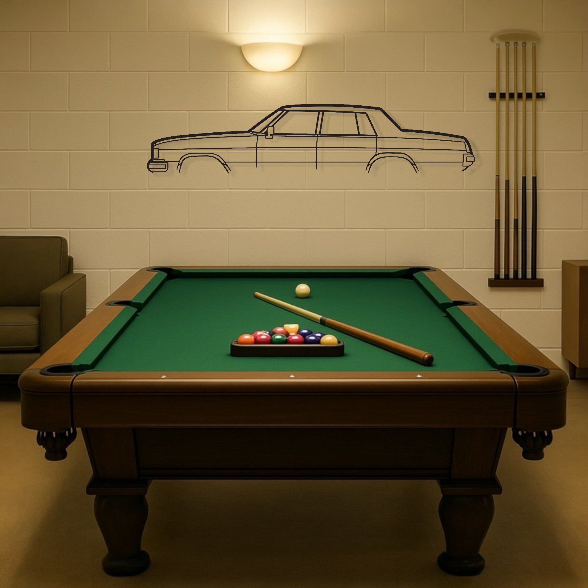 Holden Statesman De Ville 1976 Metal Wall Art Silhouette