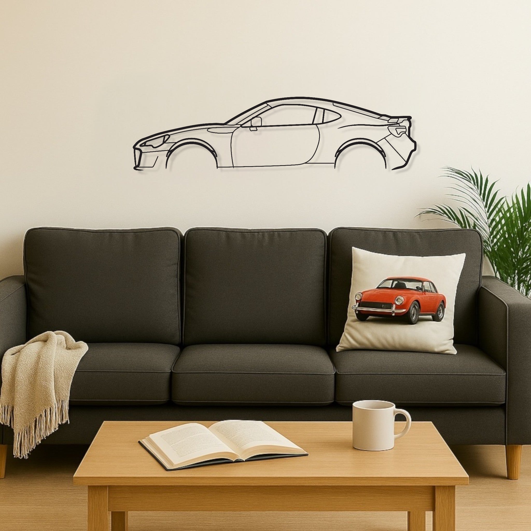 Subaru BRZ 1 Metal Wall Art Silhouette