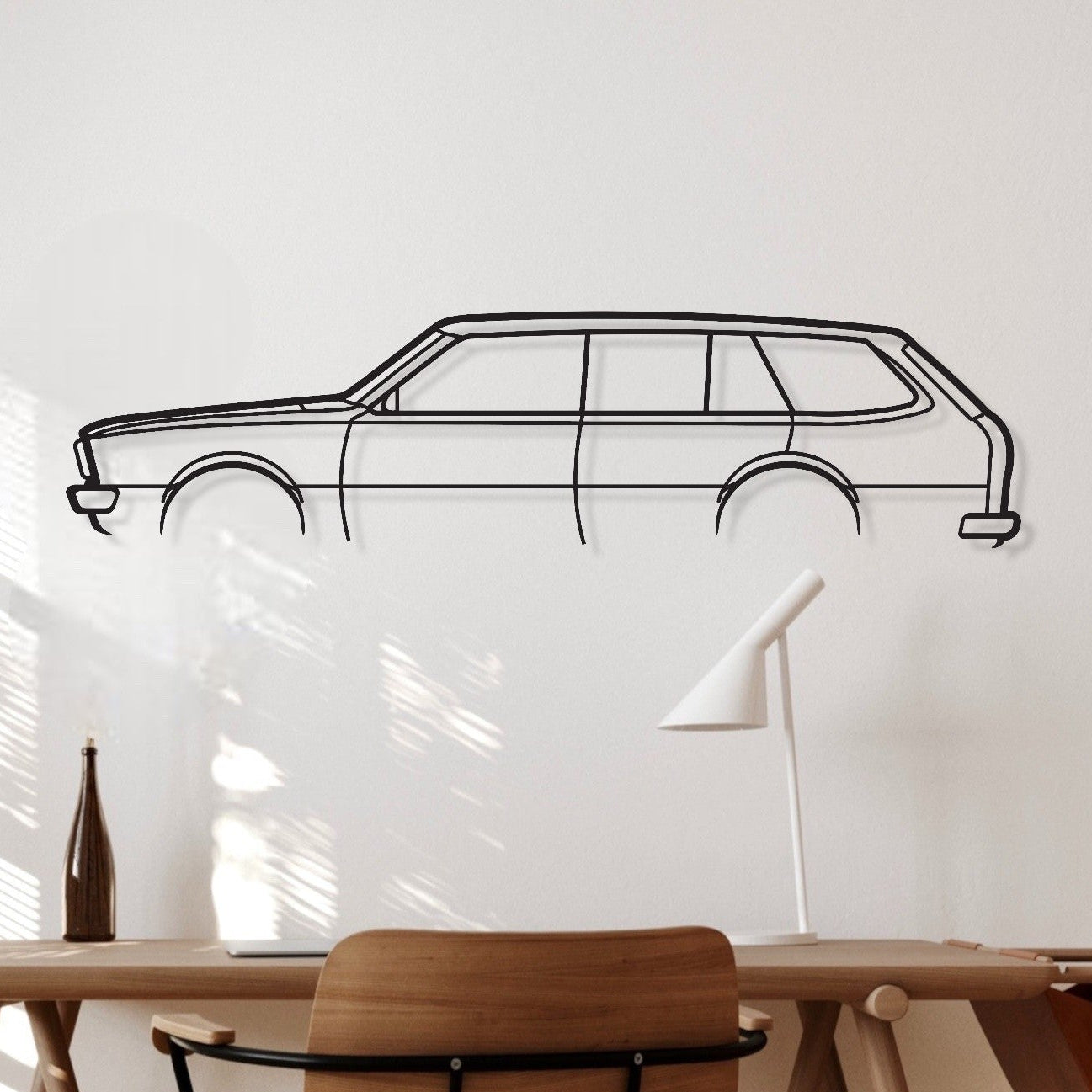 Toyota Corolla KE36 4D Wagon Metal Wall Art Silhouette