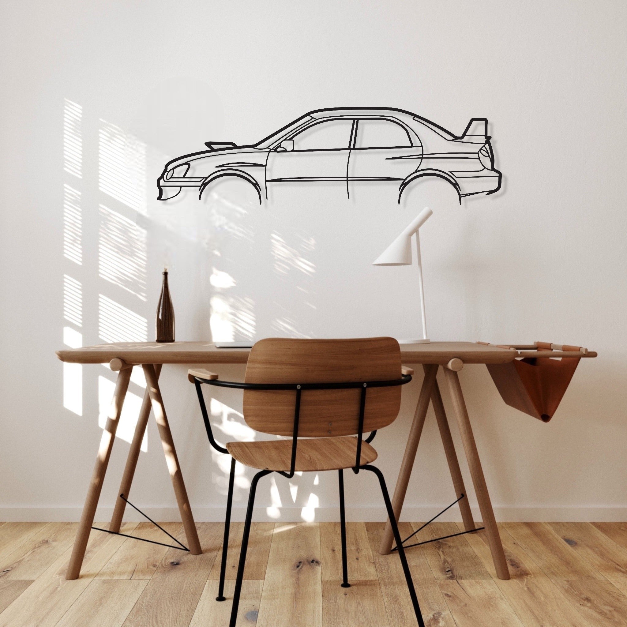 Subaru WRX 2004 Metal Wall Art Silhouette