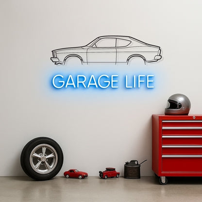 Mazda RX4 Coupe Metal Wall Art Silhouette