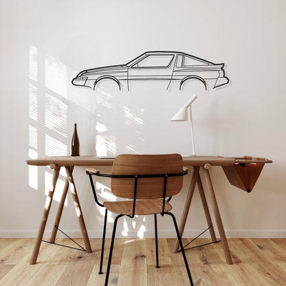 Mitsubishi Starion Metal Wall Art Silhouette