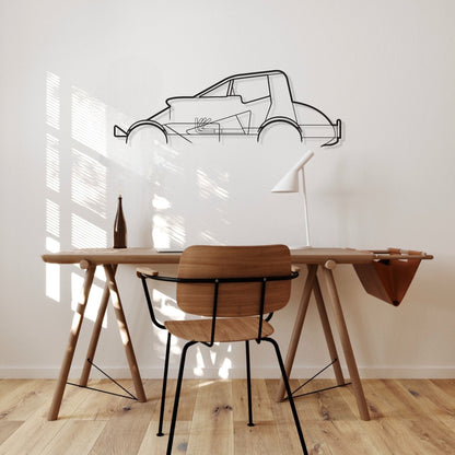 Speedway Dirt Car Metal Wall Art Silhouette