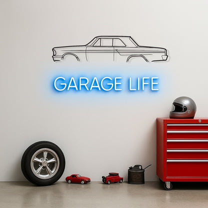 Ford Fairlane 500 Sport Metal Wall Art Silhouette