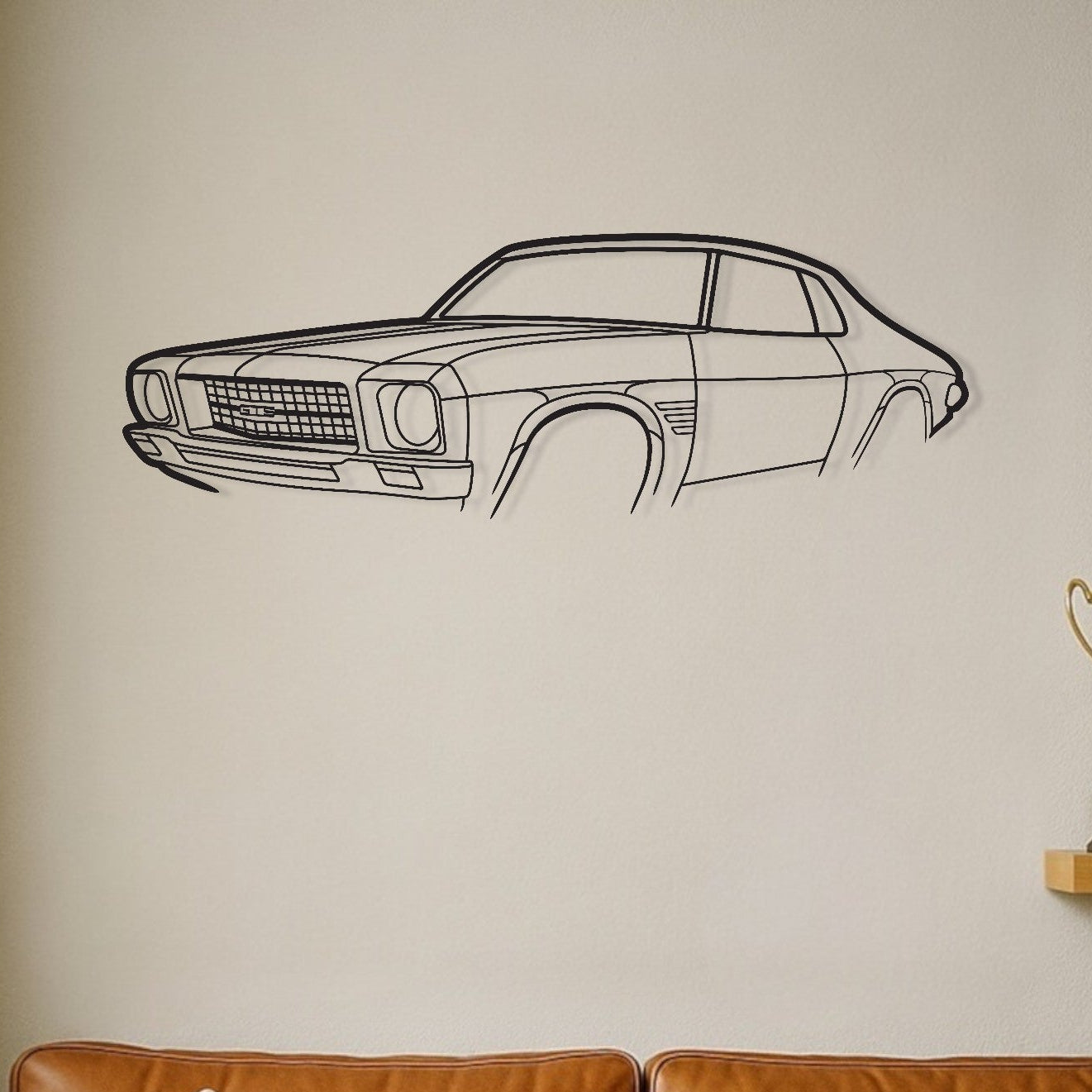 Holden HQ Monaro Perspective Metal Wall Art Silhouette