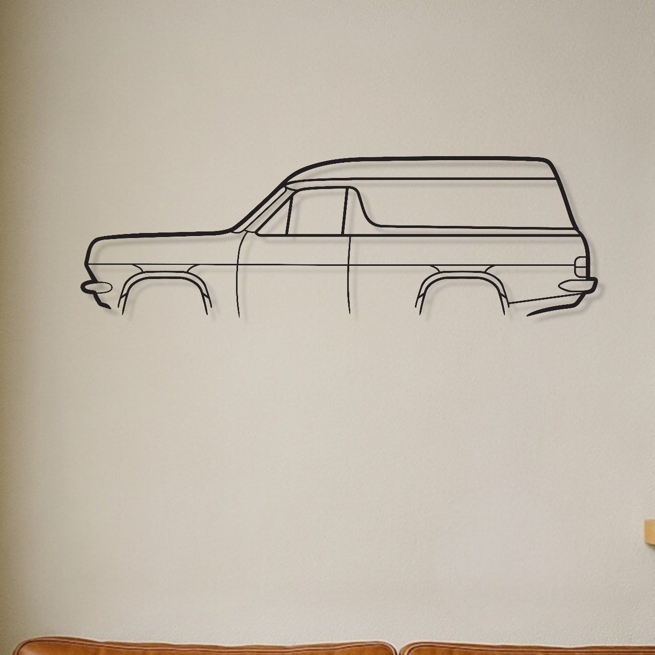Holden HR Panel Van Metal Wall Art Silhouette
