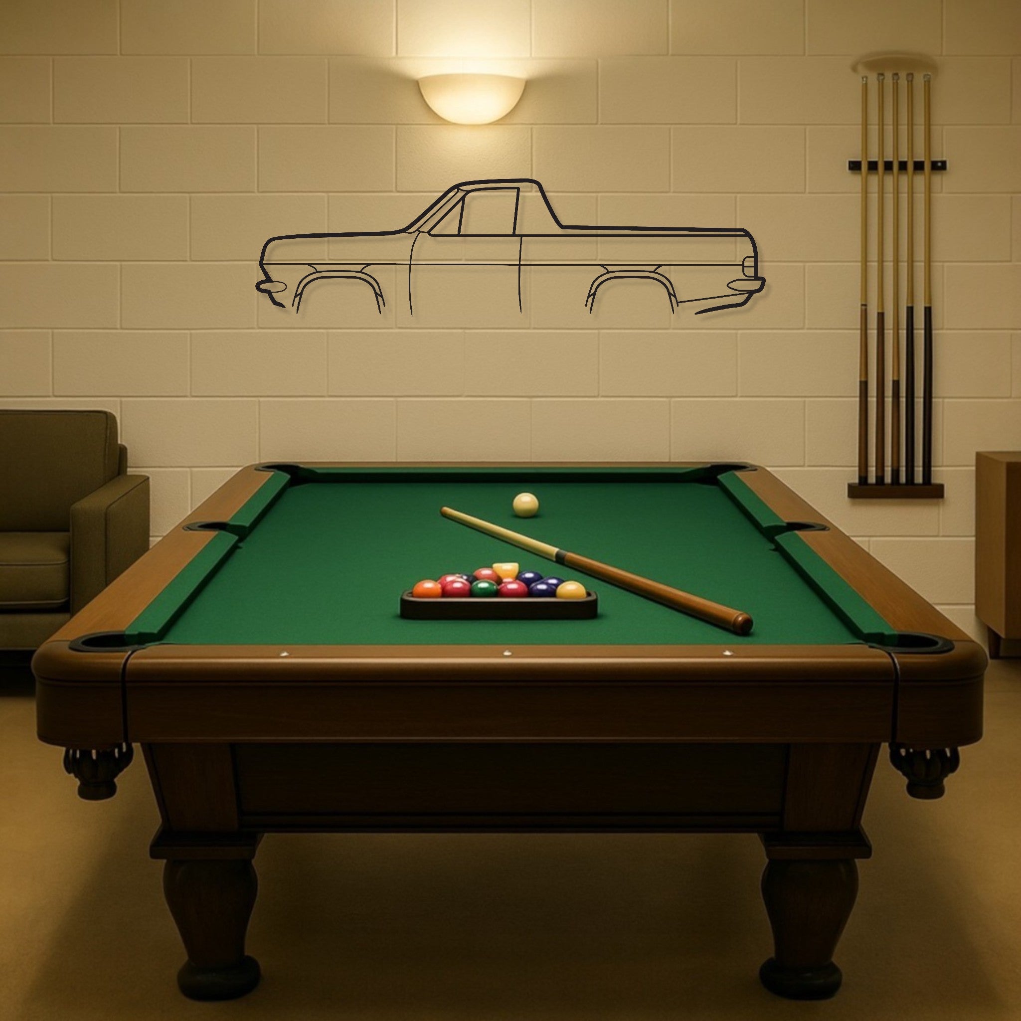 Holden HR UTE Metal Wall Art Silhouette