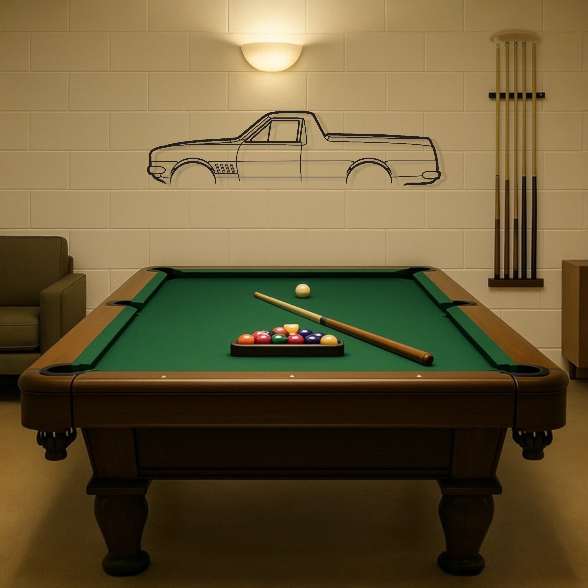 Holden HK UTE Metal Wall Art Silhouette