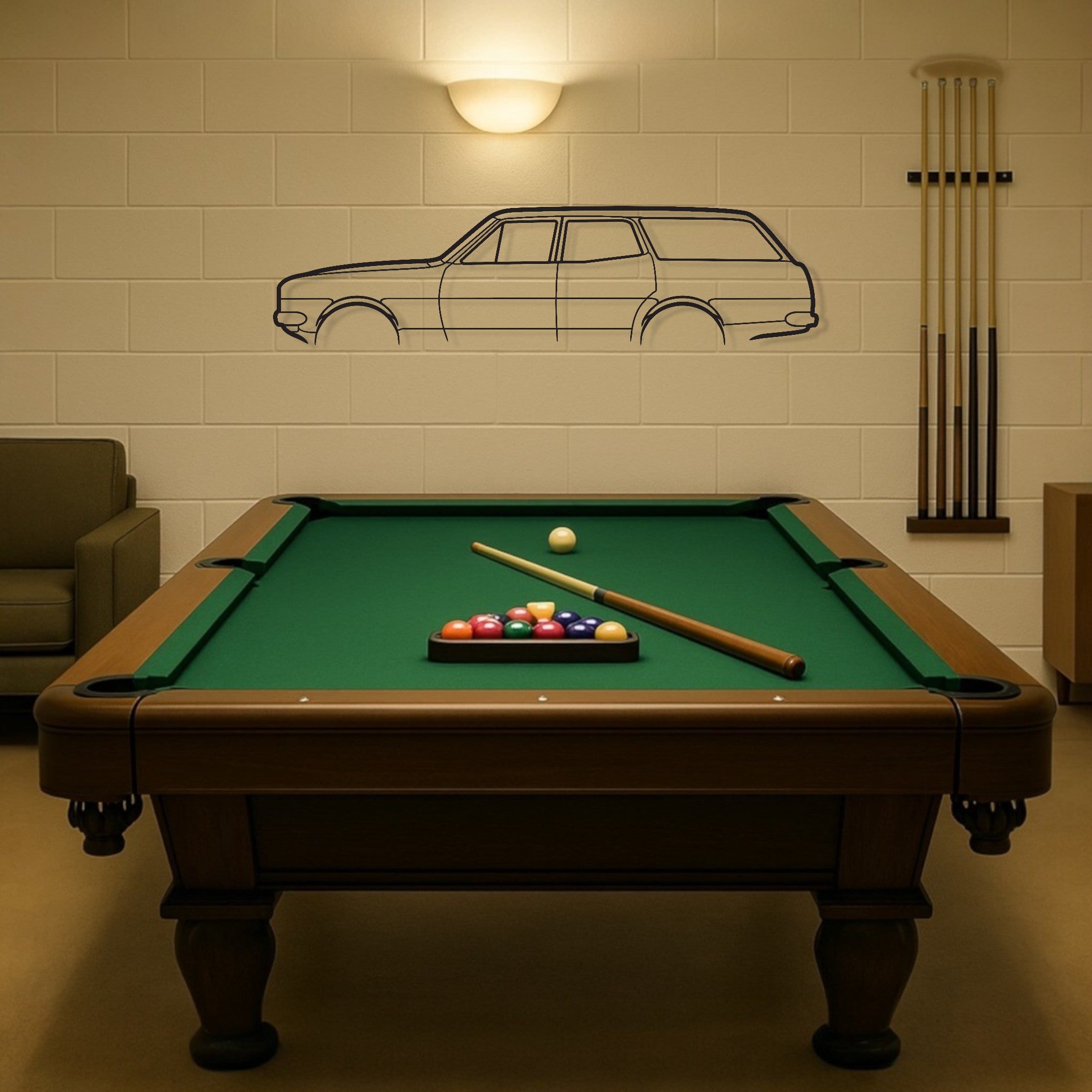 Holden HK Wagon Metal Wall Art Silhouette