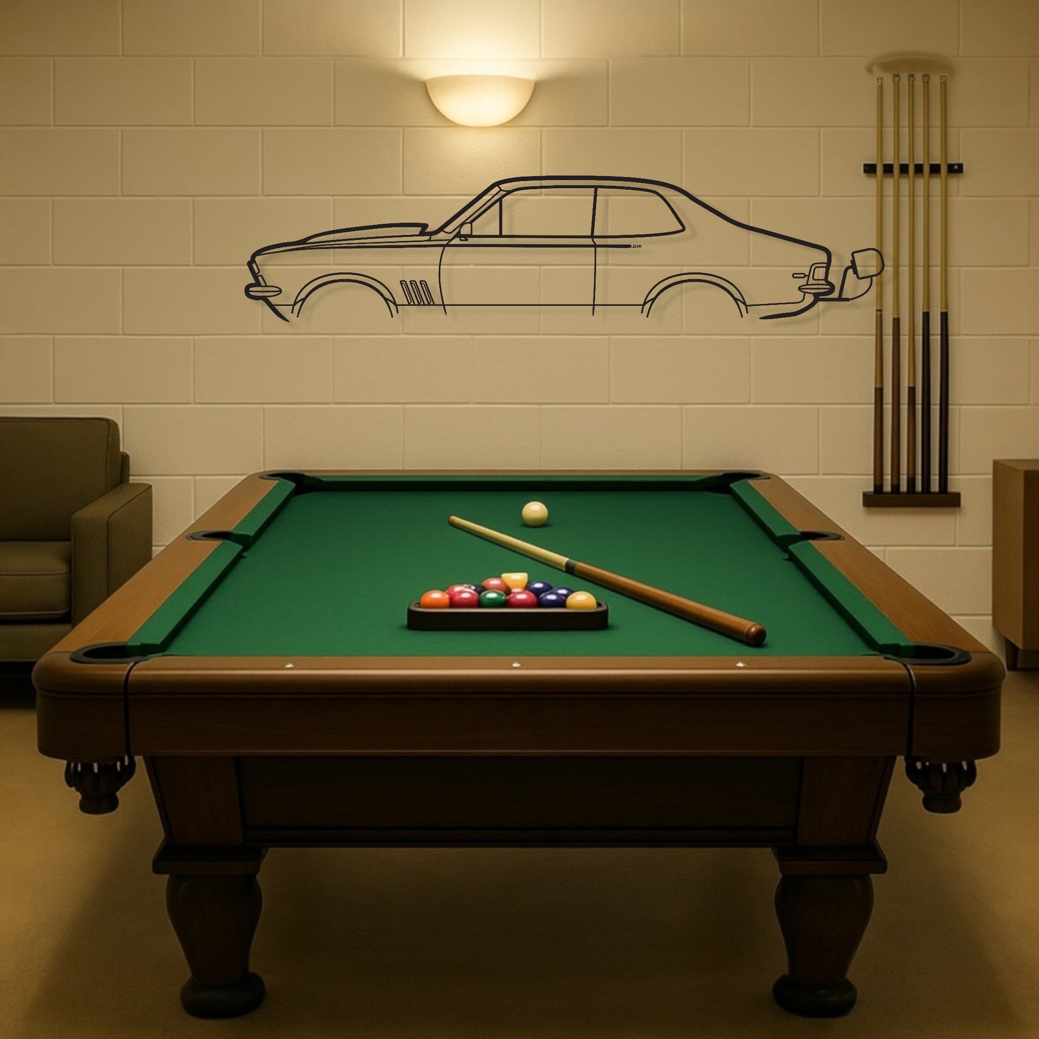 Holden Torana LJ with chute Metal Car Wall Art