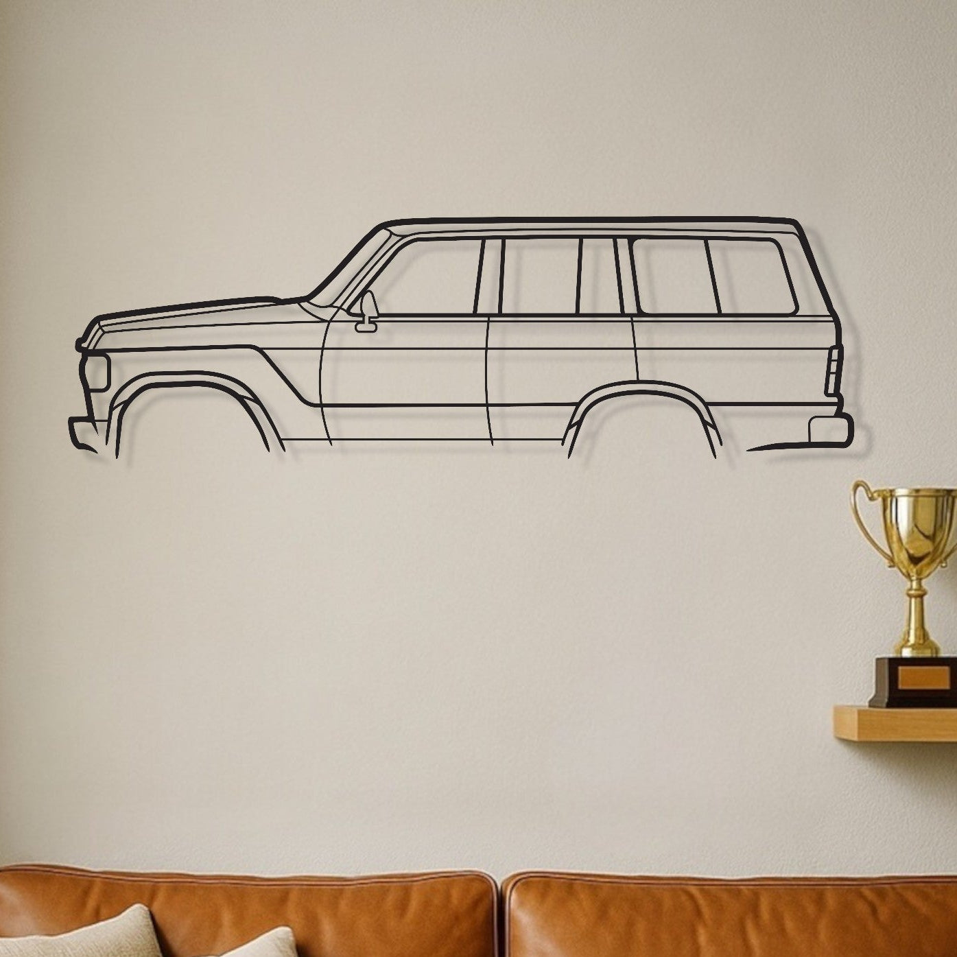 Toyota Land Cruiser FJ60 Metal Wall Art Silhouette