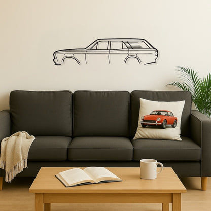 Ford Falcon XY GT Wagon Metal Wall Art Silhouette