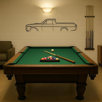 Ford Falcon XY GT UTE Metal Wall Art Silhouette