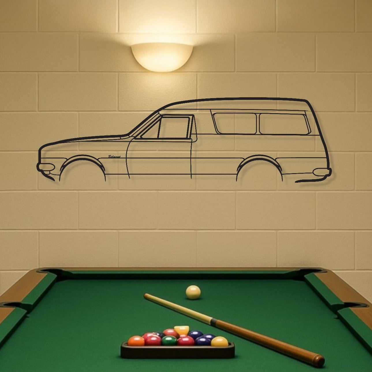 Holden HG Belmont Panel Van 1971 Metal Wall Art Silhouette