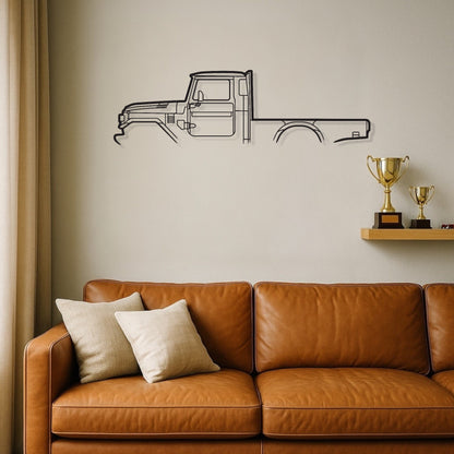 Toyota Land Cruiser 45 Series Flatbed Metal Wall Art