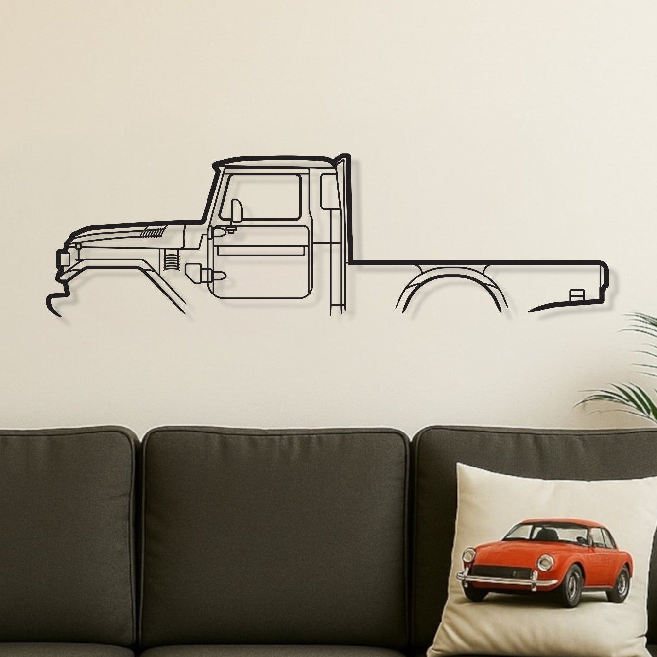 Toyota Land Cruiser 45 Series Flatbed Metal Wall Art