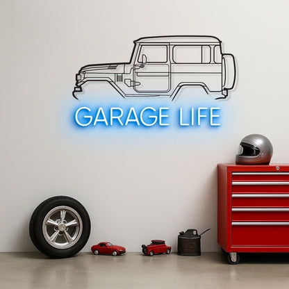 Toyota FJ40 Land Cruiser Metal Wall Art Silhouette