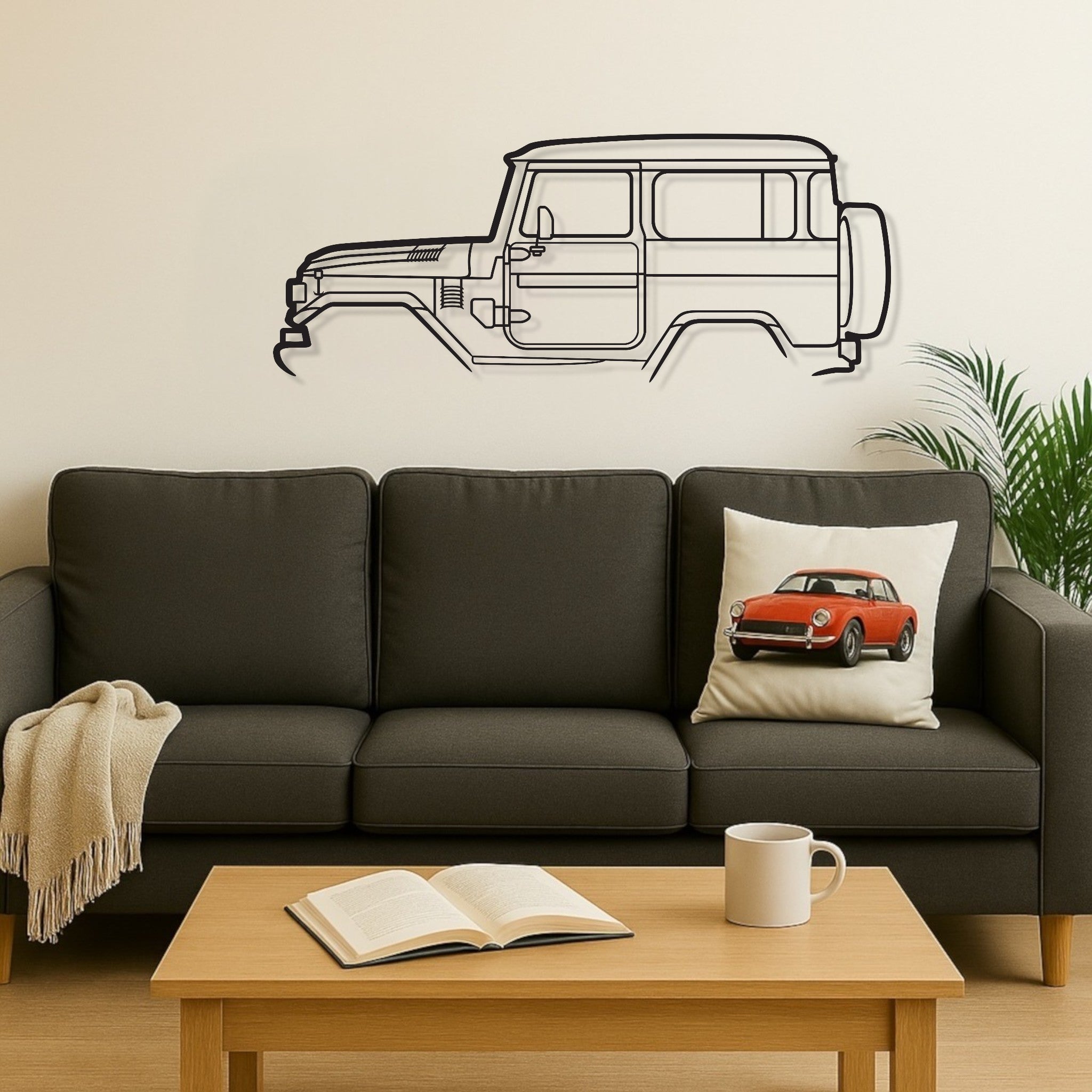 Toyota FJ40 Land Cruiser Metal Wall Art Silhouette