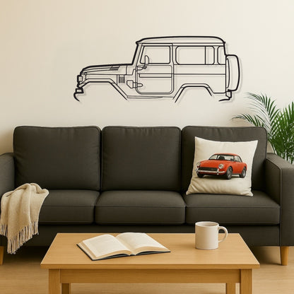 Toyota FJ40 Land Cruiser Metal Wall Art Silhouette