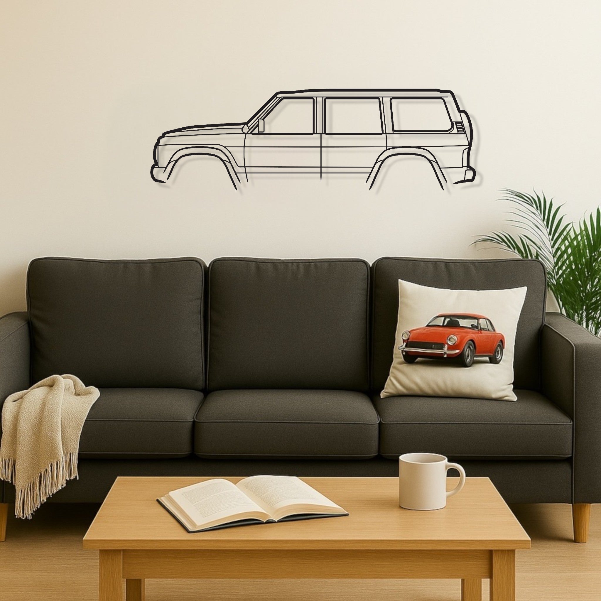 Nissan Patrol Y60 Metal Wall Art Silhouette