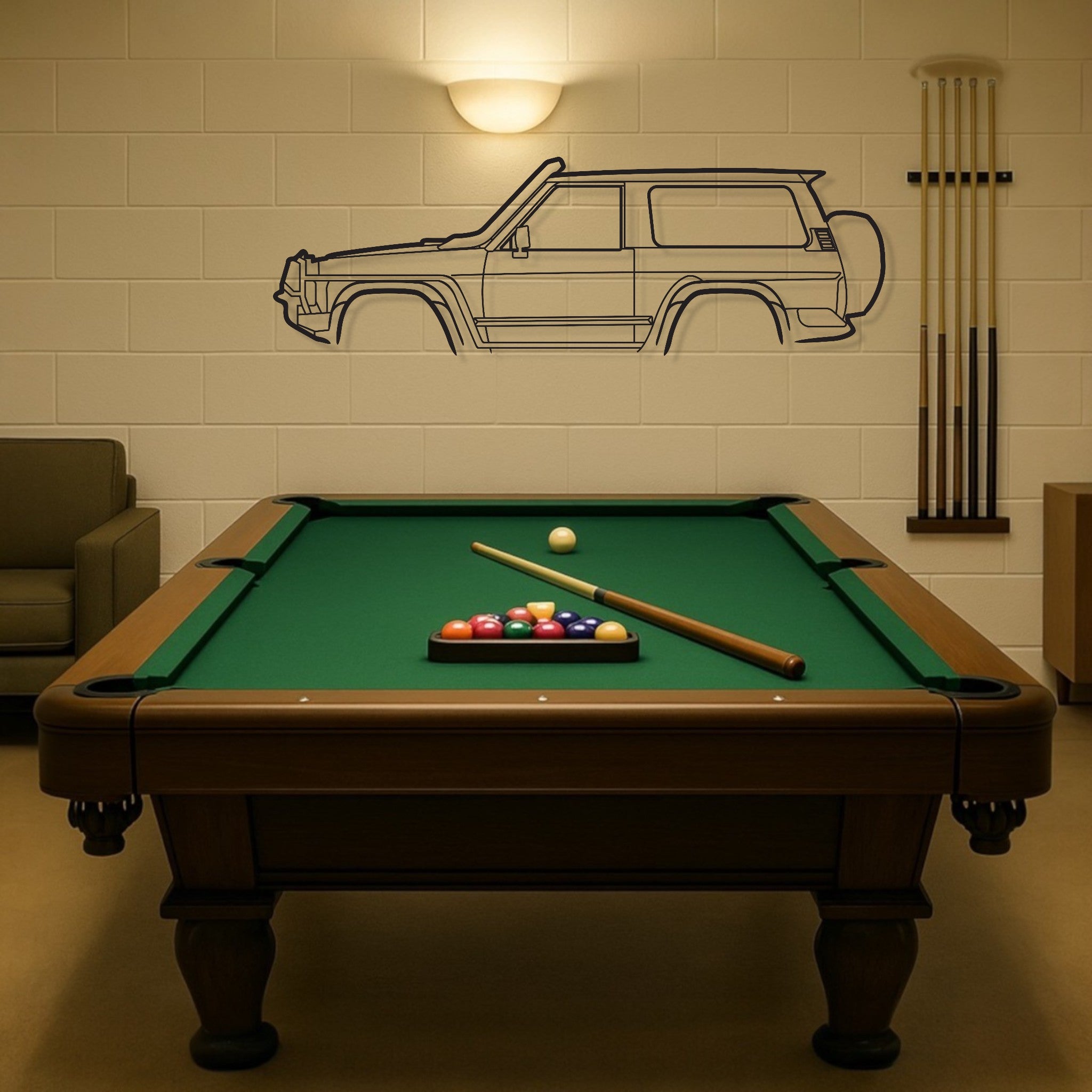 Nissan Patrol GQ SWB Metal Wall Art Silhouette