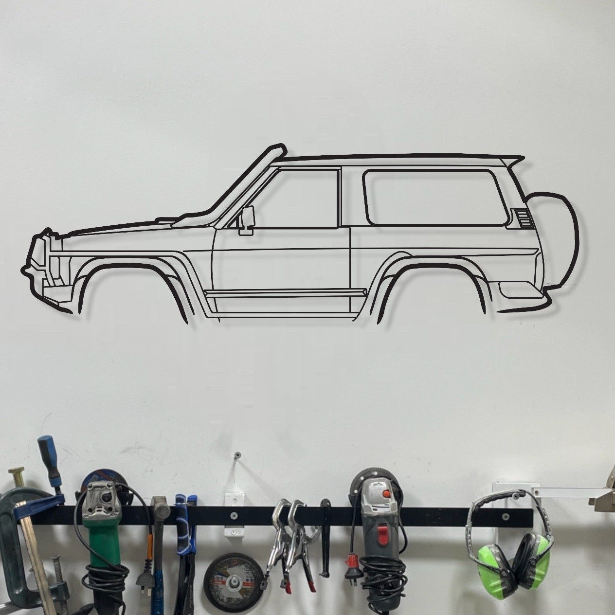 Nissan Patrol GQ SWB Metal Wall Art Silhouette
