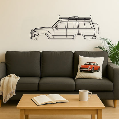 Toyota Land Cruiser FJ60 Metal Wall Art Silhouette