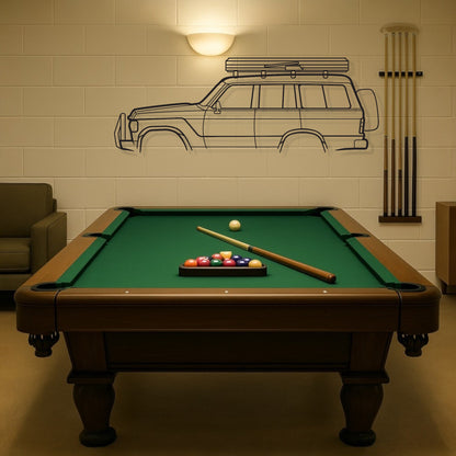 Toyota Land Cruiser FJ60 Metal Wall Art Silhouette
