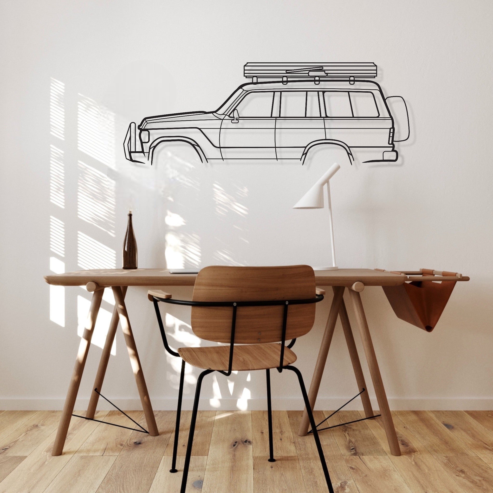 Toyota Land Cruiser FJ60 Metal Wall Art Silhouette
