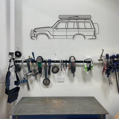 Toyota Land Cruiser FJ60 Metal Wall Art Silhouette