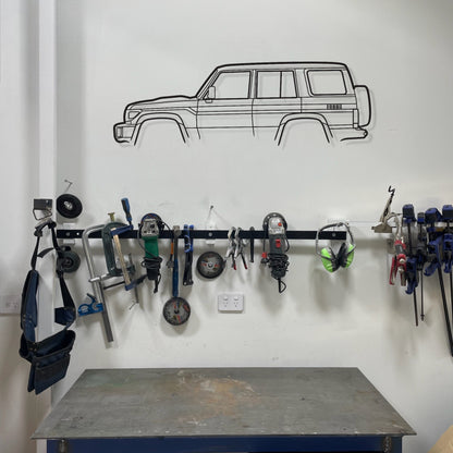Toyota Land Cruiser 70 Series Metal Wall Art Silhouette