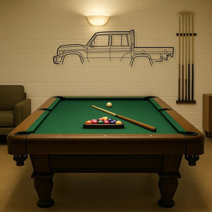 Toyota Land Cruiser 70 Series UTE Metal Wall Art Silhouette