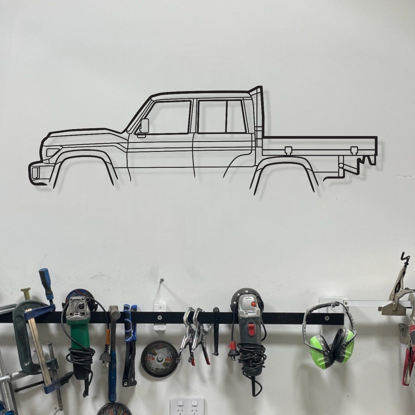 Toyota Land Cruiser 70 Series UTE Metal Wall Art Silhouette