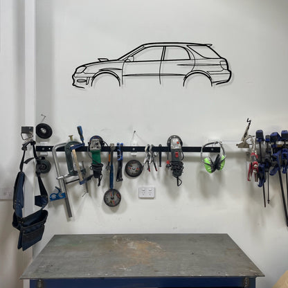 Subaru Impreza WRX 2006 Wagon Metal Wall Art Silhouette