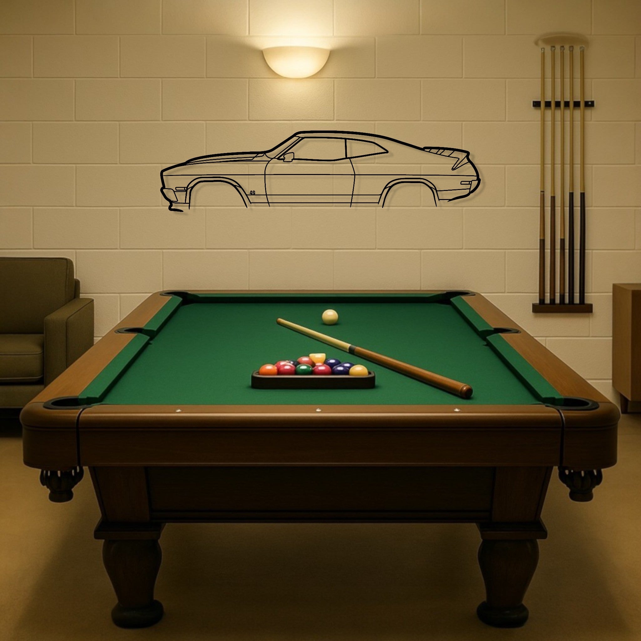 Ford Falcon XC Cobra Metal Wall Art Silhouette