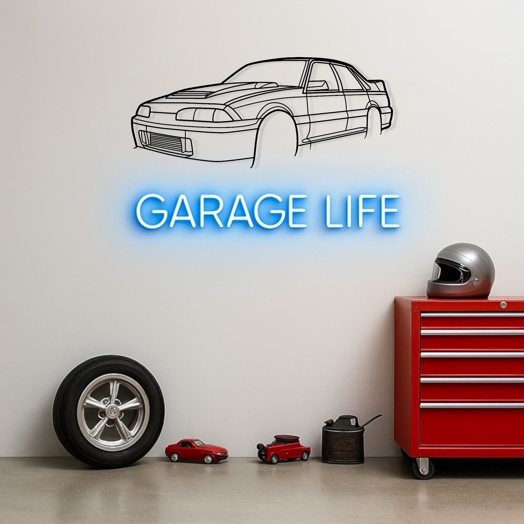 Holden VL Walkinshaw Metal Wall Art Perspective Silhouette