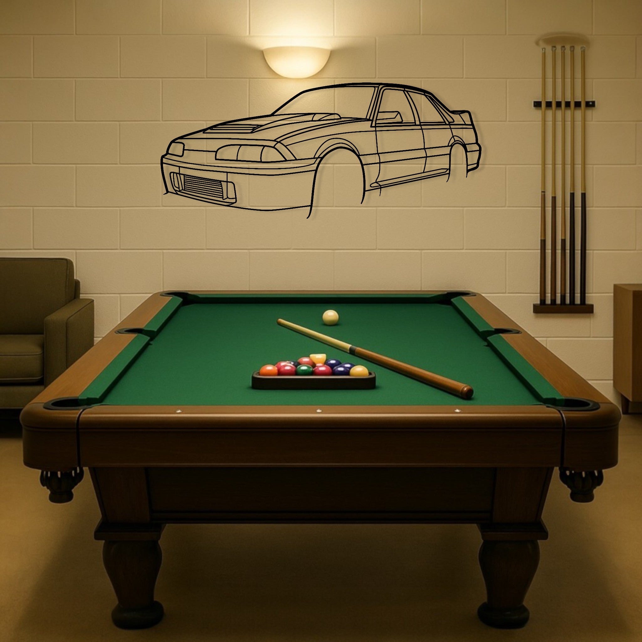 Holden VL Walkinshaw Metal Wall Art Perspective Silhouette