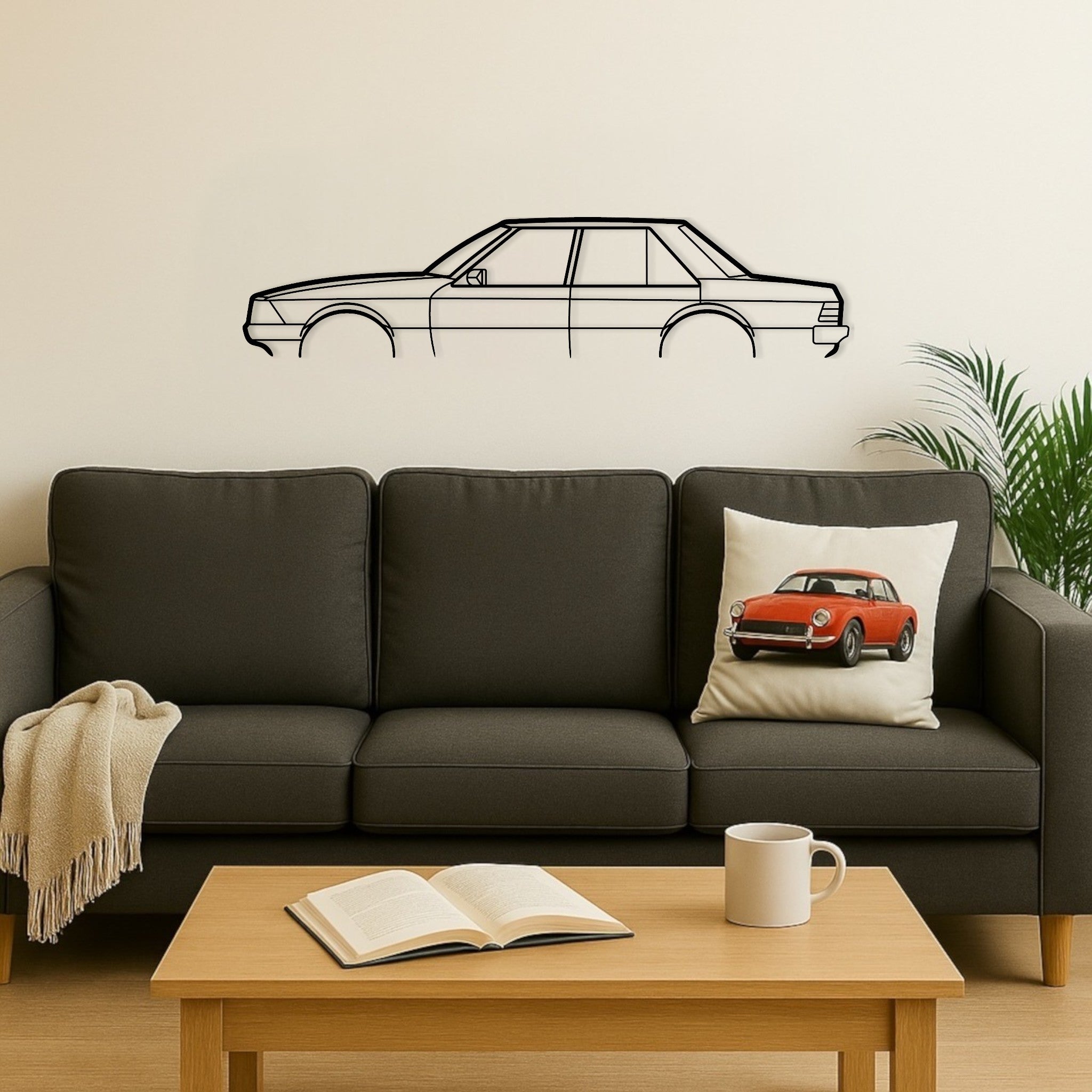 Ford Falcon XD Metal Wall Art Silhouette