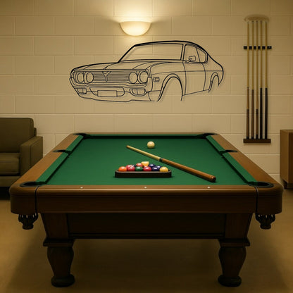 Mazda RX4 2 door Perspective Metal Wall Art Silhouette