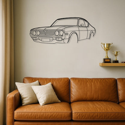 Mazda RX4 2 door Perspective Metal Wall Art Silhouette