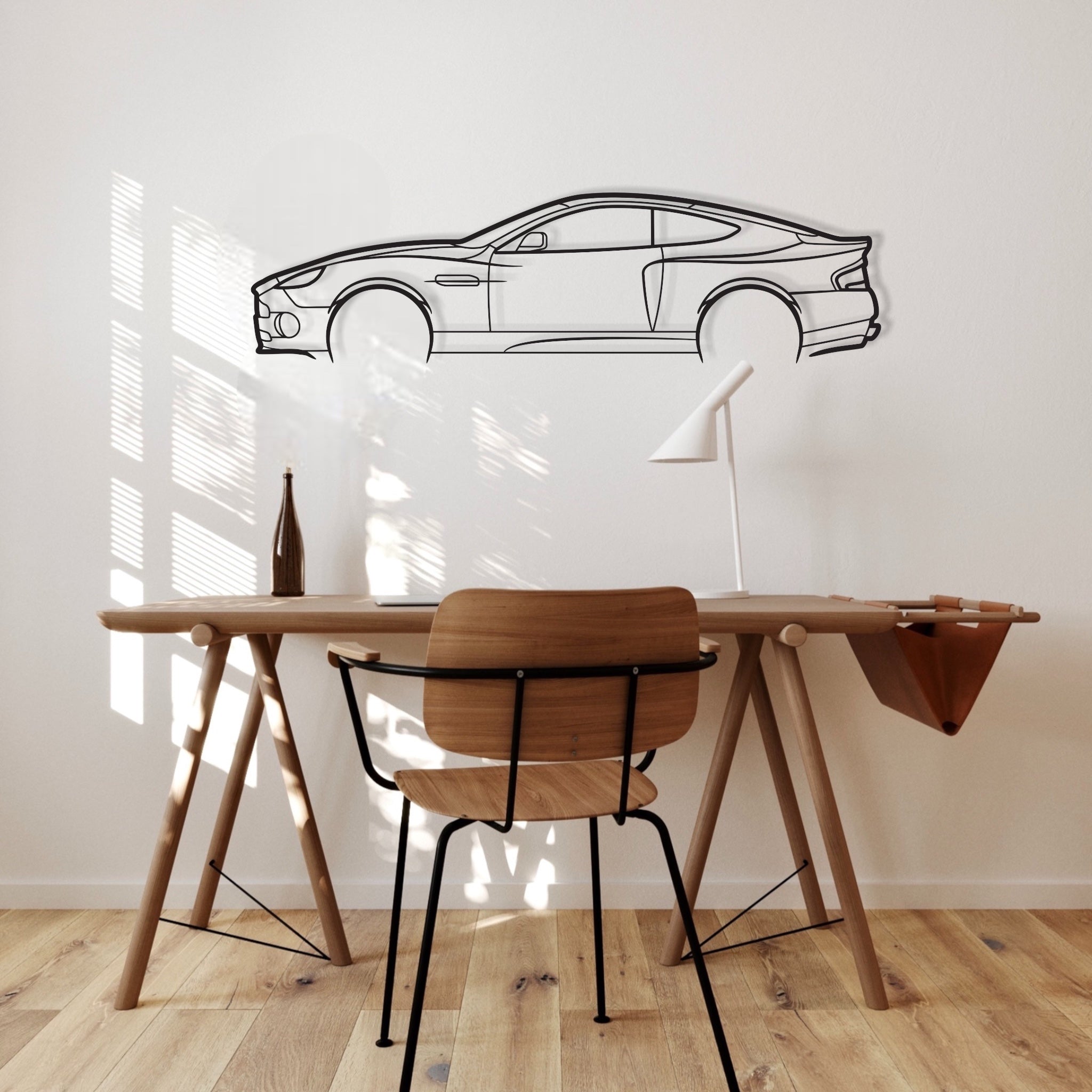 Aston Martin Vanquish 2005 metal wall art on bedroom, study wall